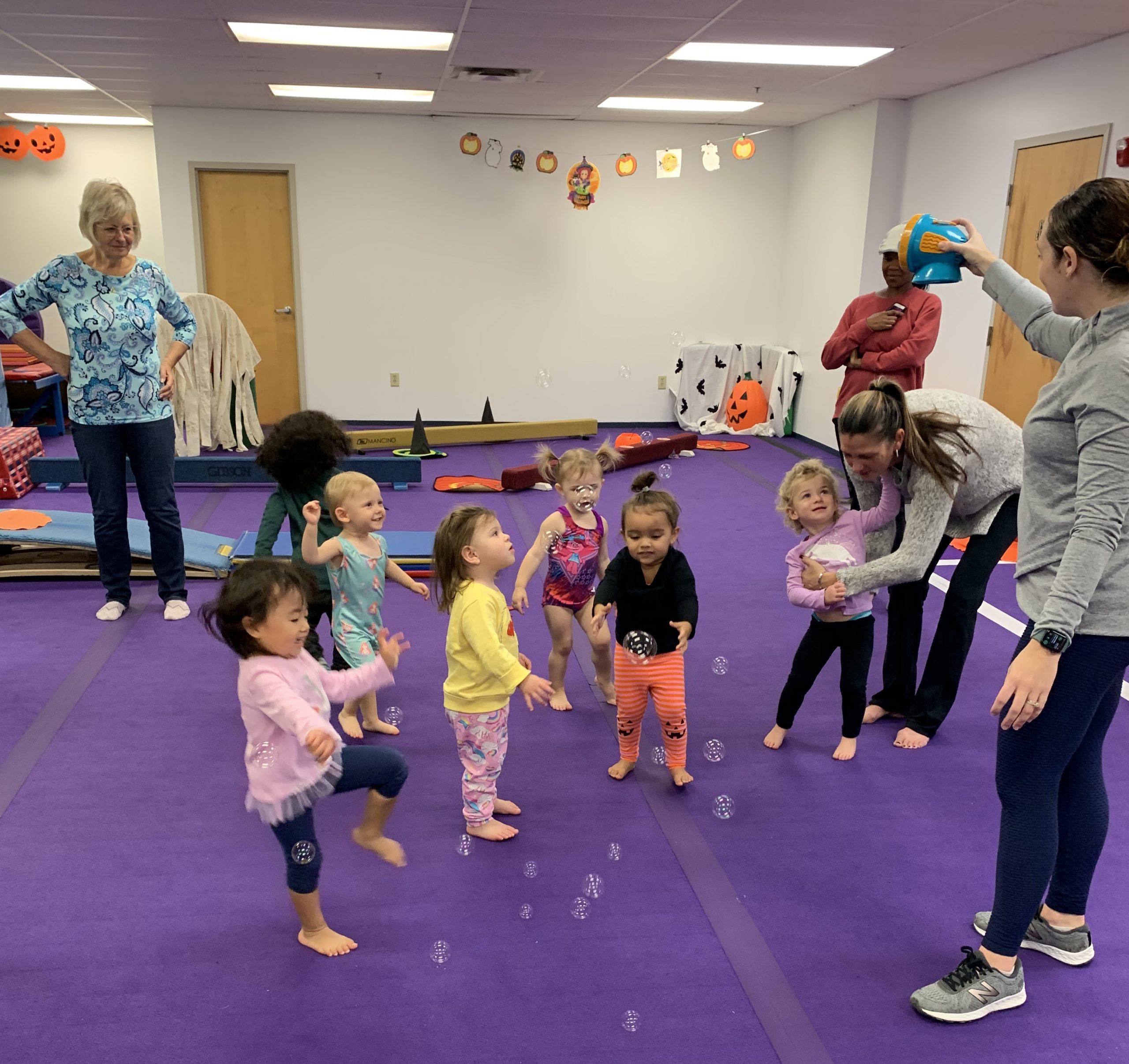 Tiny Legends Preschool Class at Legends Gymnastics in North Andover, MA.